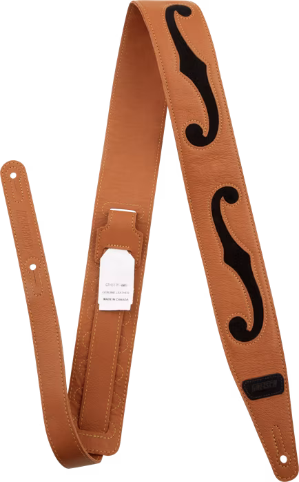 Gretsch F-Holes Strap Orange/Black - Pas gitarowy