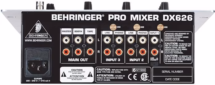 Behringer DX626 - Pulpit mikserski DJ-ski