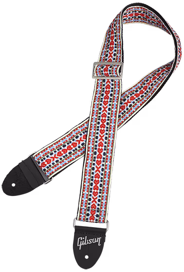 Gibson The Retro Guitar Strap Red - Pas gitarowy