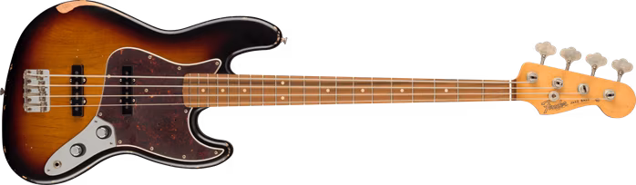 Fender 60 Anniversary Road Worn Jazz Bass PF 3TS - Elektryczna gitara basowa