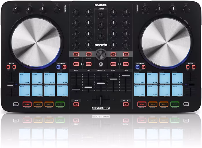 Reloop Beatmix 4 MK2 - Kontroler DJ-ski z kartą dźwiękową