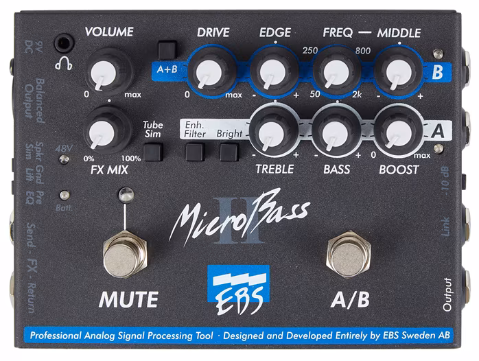 EBS MicroBass II - Przedwzmacniacz do gitar basowych oraz DI Box