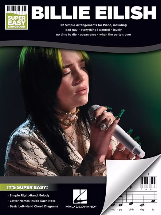 MS Billie Eilish - Super Easy Songbook - Nuty na fortepian