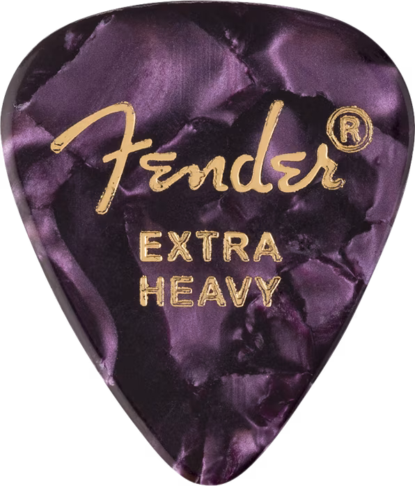 Fender 351 Shape Picks, Extra Heavy, Purple Moto - Kostka