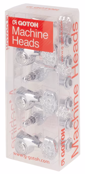 Gotoh Guitar Tuners 1:21 6-String, Polished Chrome - Klucze do gitary