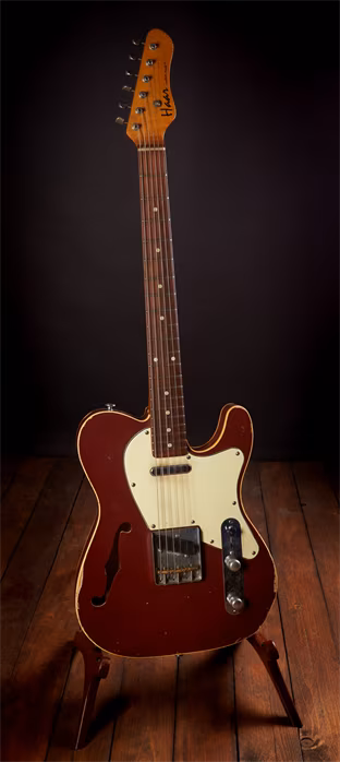 Haar 2020 Trad-T Hollow Maroon Aged - Gitara elektryczna