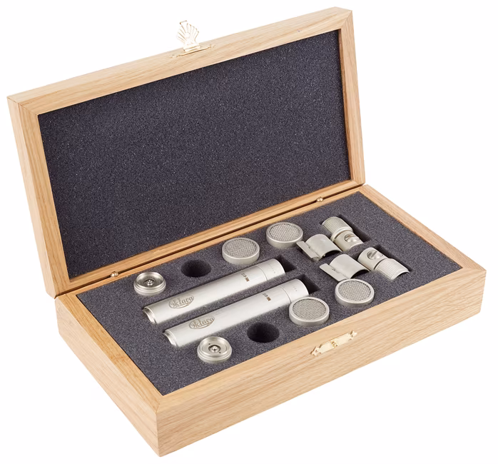Oktava MK-012-02 matched pair Silver & Wood (rozpakowane) - Mikrofon pojemnościowy - para stereo