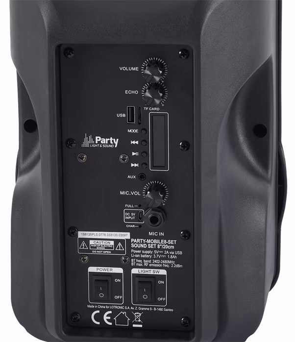 Party MOBILE 8 SET (rozpakowane) - System nagłośnieniowy