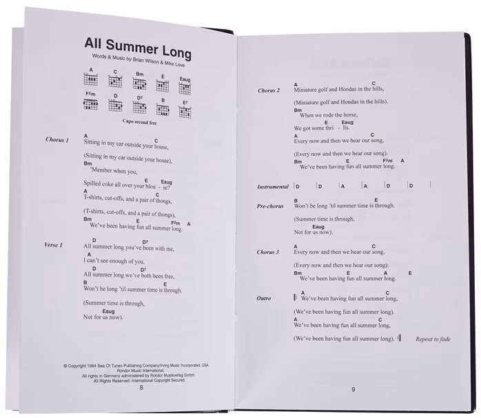 MS The Little Black Songbook: The Beach Boys - Śpiewnik