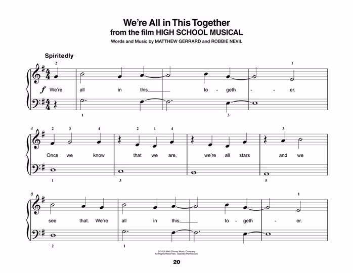 MS Easiest Musicals - John Thompson´s  - Nuty na fortepian