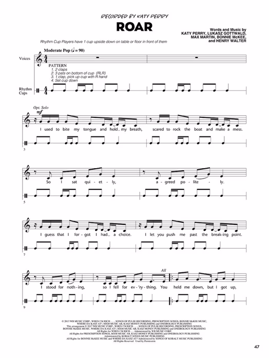 MS Rhythm Cups - Teoria muzyki