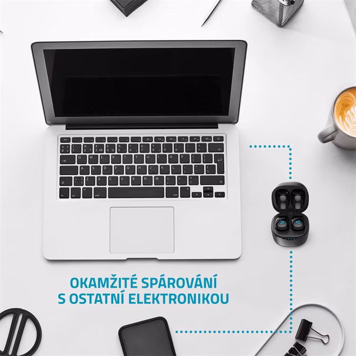 LAMAX Dots2 Touch Black wireless charging - Słuchawki bezprzewodowy