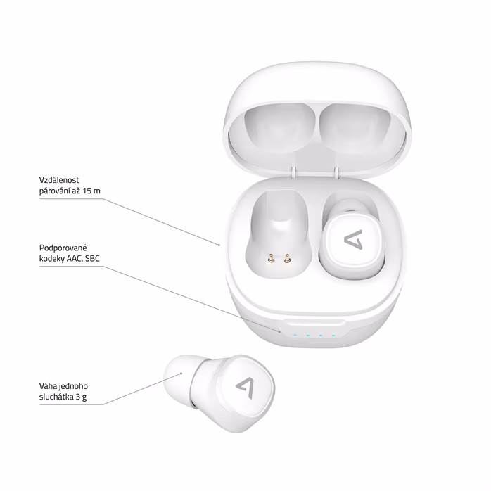 LAMAX Dots2 White wireless charging (rozpakowane) - Słuchawki bezprzewodowy