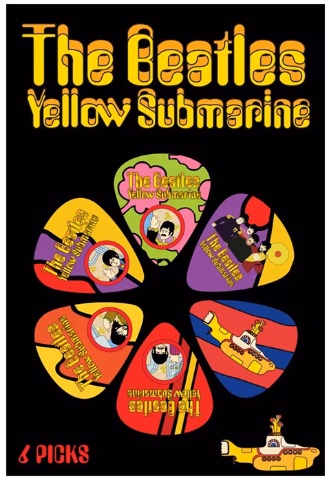 The Beatles Yellow Submarine Picks Multi Colour - Kostki