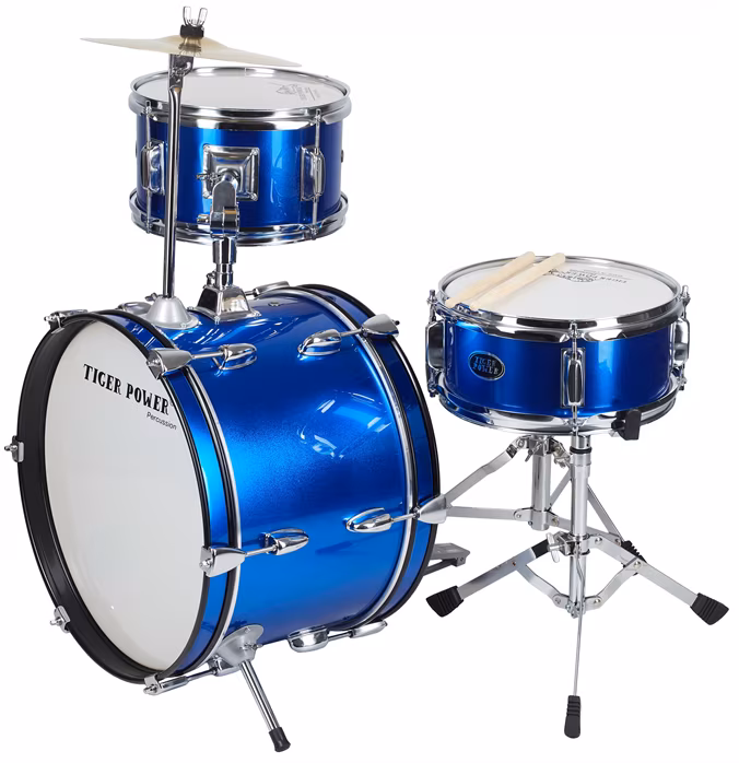 Tiger Power TCCJR30 Blue (rozpakowane) - Dziecięcy zestaw perkusyjny