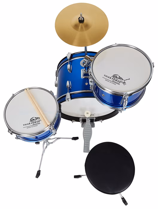 Tiger Power TCCJR30 Blue (rozpakowane) - Dziecięcy zestaw perkusyjny