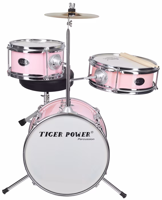 Tiger Power TCCJR30 Pink - Dziecięcy zestaw perkusyjny