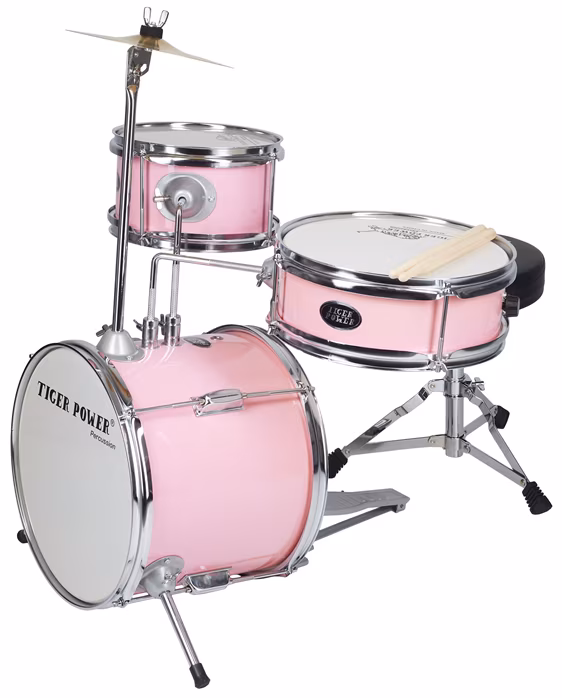 Tiger Power TCCJR30 Pink - Dziecięcy zestaw perkusyjny