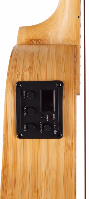 Cascha Concert Ukulele Bamboo Natural EQ - Ukulele elektroakustyczne