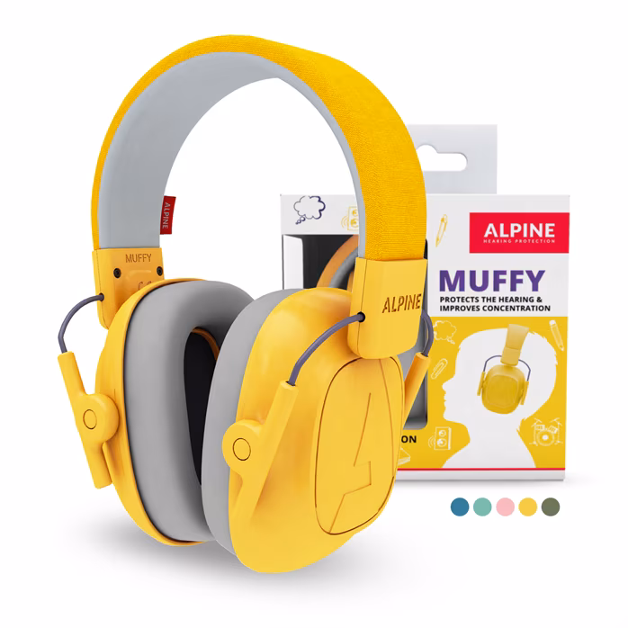 Alpine Muffy Yellow - Dziecięce słuchawki izolacyjne