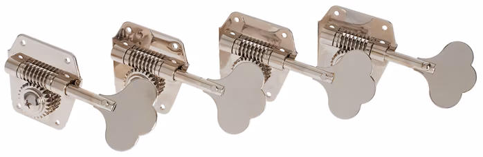 Fender Pure Vintage Bass Tuning Machines, Nickel-Plated Steel, (4) - Klucze do gitary basowej