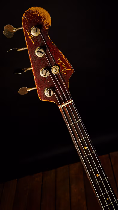 Fender 1965/66 Jazz Bass CAR Custom Colour Matching Headstock - Elektryczna gitara basowa