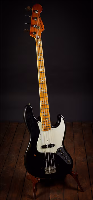 Fender 1981 Jazz Bass Black - Elektryczna gitara basowa