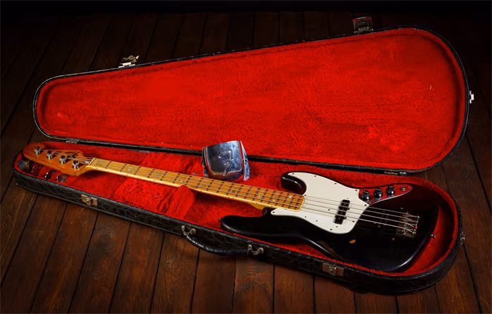 Fender 1981 Jazz Bass Black - Elektryczna gitara basowa