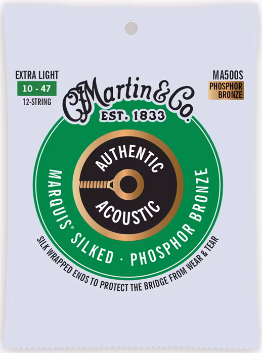 Martin Authentic Marquis 92/8 Phosphor Bronze 12-String Extra Light - Struny do gitary dwunastostrunowej