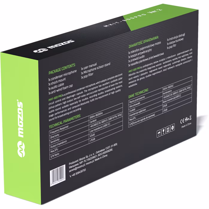 Mozos MKIT-800PROV2 - Pakiet do domowego nagrywania