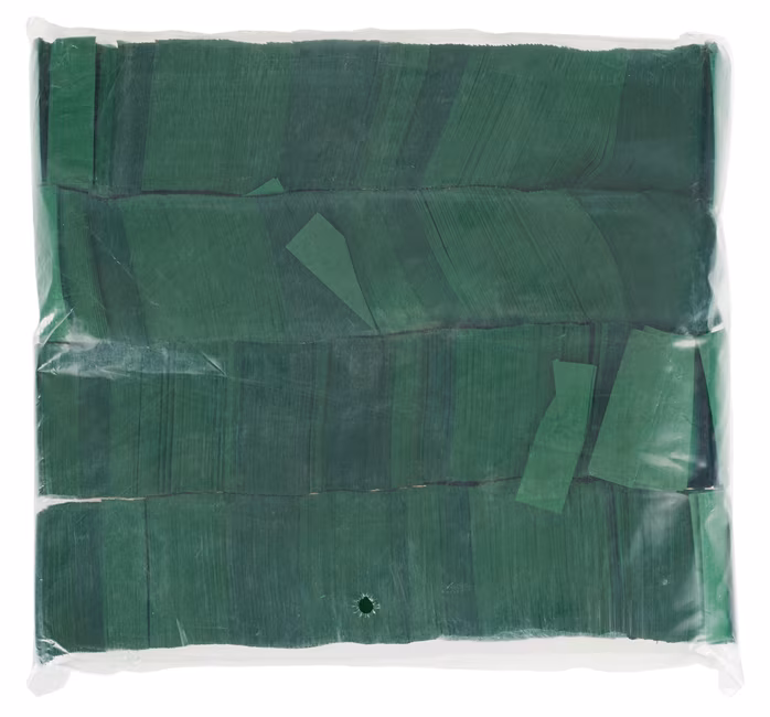 Tcm Fx Slowly falling rectangular confetti 55x18mm, dark green, 1kg - Konfetti