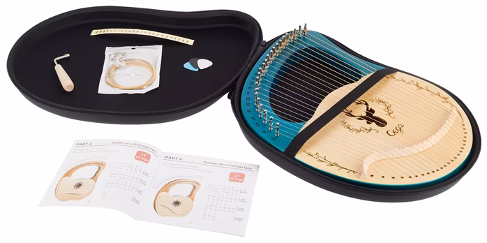 Cega Lyre Harp 24 String Blue - Lirka