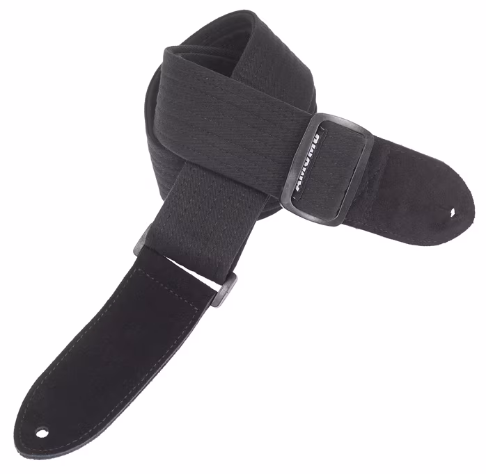 Amumu Thick Cotton Strap Black - Pas gitarowy
