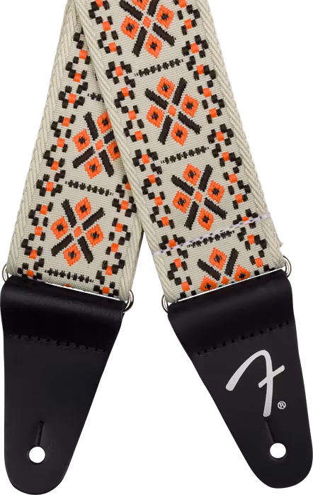 Fender Pasadena Woven Strap, Lattice Orange, 2" - Pas gitarowy