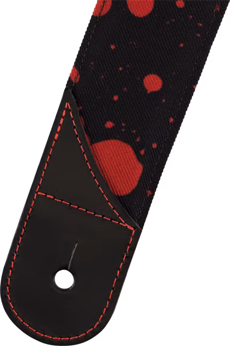 Jackson Splatter Strap, Black & Red - Pas gitarowy