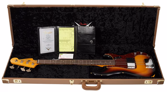 Fender Custom Shop Custom Shop '61 Precision Bass Relic MN 3-Color Sunburst  - Elektryczna gitara basowa