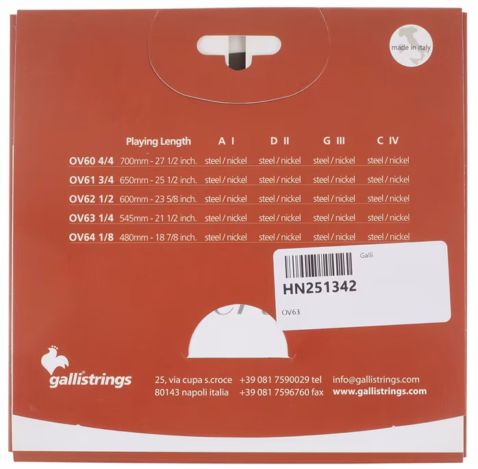 Galli OV63 Overture Cello STC 1/4 - Struny do wiolonczeli