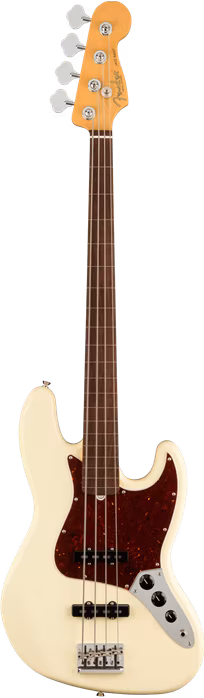 Fender American Professional II Jazz Bass FL RW OWT - Elektryczna gitara basowa bezprogowa