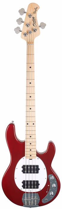 Sterling by Music Man SUB StingRay HH MN Candy Apple Red - Elektryczna gitara basowa