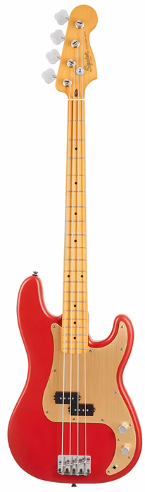 Fender Squier 40th Ann. Precision Bass® VE MN Satin Dakota Red - Elektryczna gitara basowa