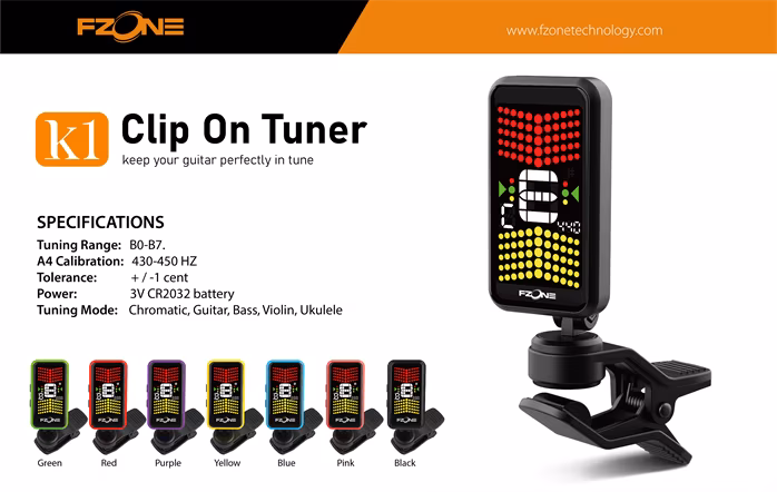 Fzone K1 - Tuner z klipsem