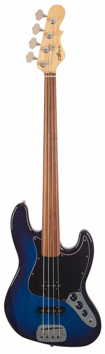 G&L Fullerton Deluxe JB Fretless - Blueburst - Elektryczna gitara basowa bezprogowa