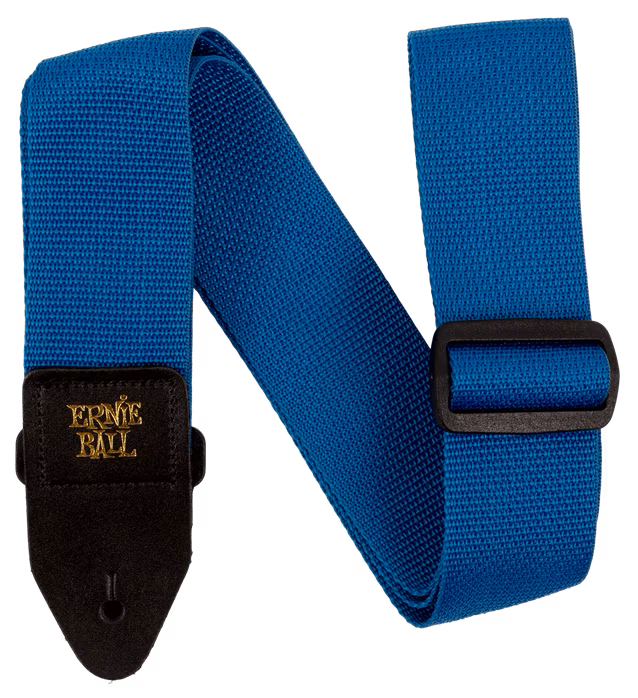 Ernie Ball Polypro Strap Pearl Blue & Black - Pas gitarowy