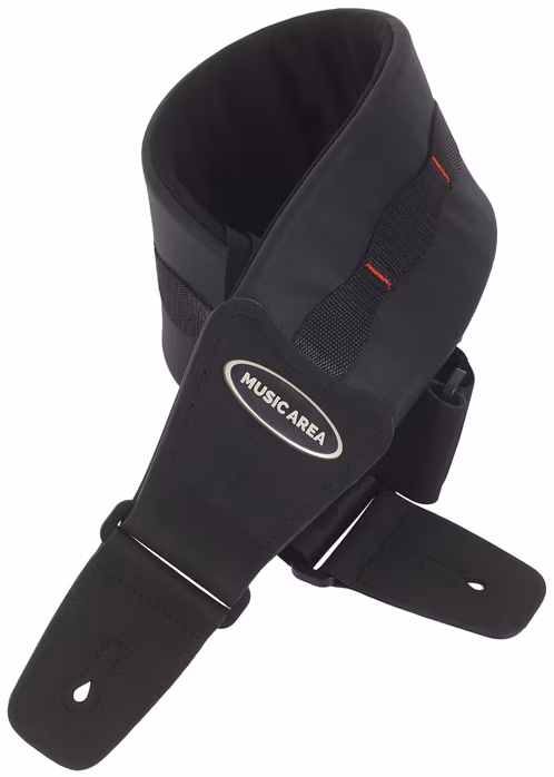 Music Area Strap Black Wide Long - Pas gitarowy