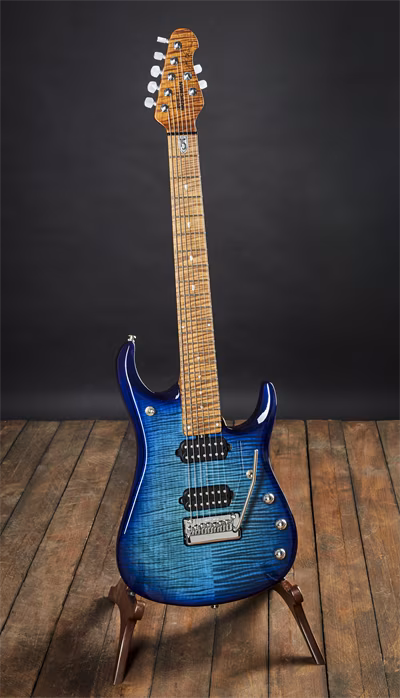 Music Man 2022 John Petrucci JP15 7 Flame Cerulean Paradise - Siedmiostrunowa gitara elektryczna