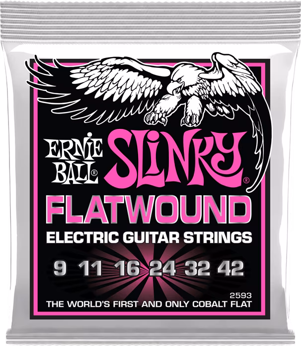 Ernie Ball 2593 Super Slinky Flatwound - Struny do gitary elektrycznej