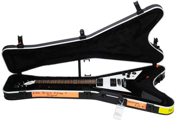 Gibson Custom 1979 Flying V Kirk Hammett Ebony Murphy Lab Replica Aged - Gitara elektryczna