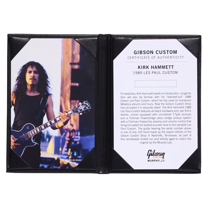 Gibson Custom Shop Kirk Hammett 1989 Les Paul Custom Murphy Lab Aged - Gitara elektryczna