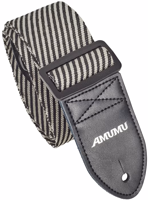 Amumu Black & White Tweed Strap - Pas gitarowy