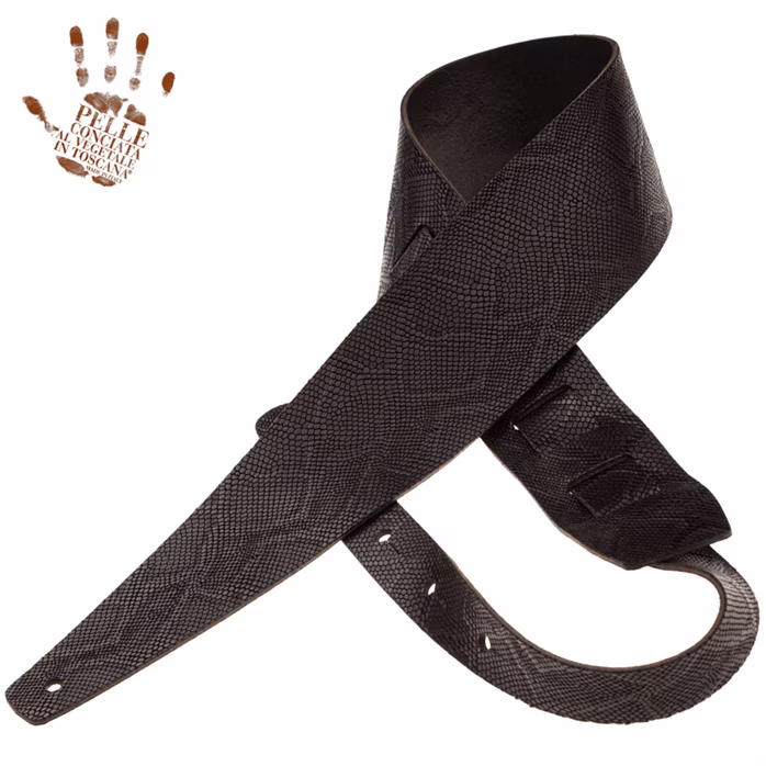 Magrabò Holes HC Embossed Snake Black 8 cm - Pas gitarowy